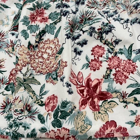 Janie and Jack Girl’s Size 3 The Olivia Smocked Top Short Bubble Sleeves Floral - Picture 9 of 13